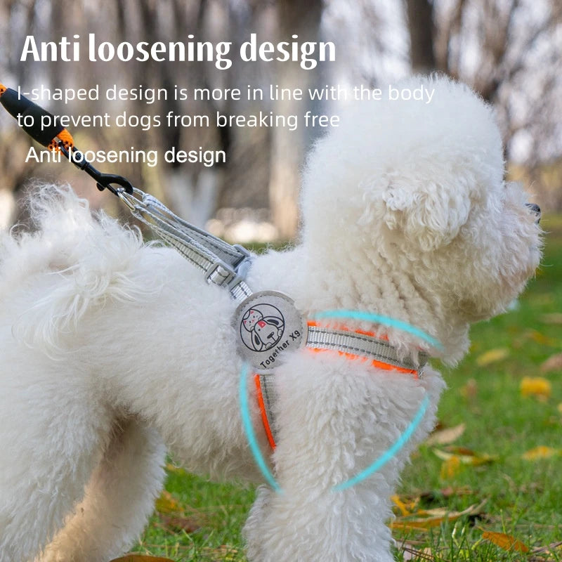 Reflective No Pull Dog Harness - Adjustable Vest for Small Medium Dogs & Cats