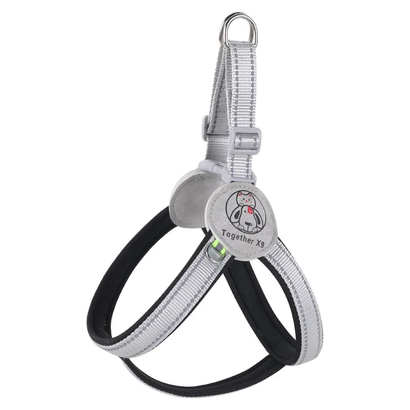 Reflective No Pull Dog Harness - Adjustable Vest for Small Medium Dogs & Cats