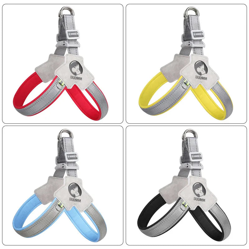 Adjustable Dog Harness - Reflective Mesh Vest for Small to Large Dogs & Cats