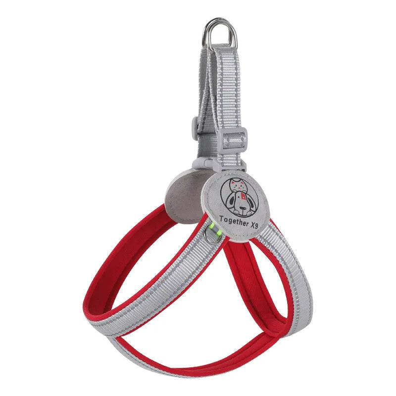 Reflective No Pull Dog Harness - Adjustable Vest for Small Medium Dogs & Cats