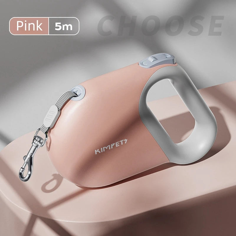 Pink pet product with a handle and KIMPET branding on a light background