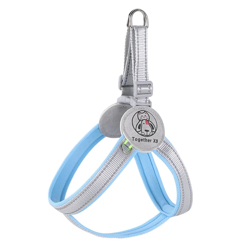 Reflective No Pull Dog Harness - Adjustable Vest for Small Medium Dogs & Cats